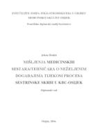 prikaz prve stranice dokumenta Mišljenja medicinskih sestara/tehničara o neželjenim događajima tijekom procesa sestrinske skrbi u KBC-Osijek