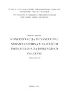 prikaz prve stranice dokumenta Koncentracija metanefrina i normetanefrina u najčešćim indikacijama za biokemijsko praćenje