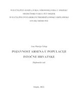 prikaz prve stranice dokumenta Pojavnost arsena u populaciji istočne Hrvatske