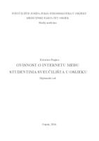 prikaz prve stranice dokumenta Ovisnost o Internetu među studentima Sveučilišta u Osijeku
