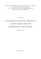 prikaz prve stranice dokumenta Fenotipska i klinička obilježja aneuploidija spolnih koromosoma u KBC Osijek