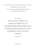 prikaz prve stranice dokumenta Povezanost ubojstava i pokušaja ubojstava sa sociodemografskim podatcima u Osječko - baranjskoj županiji u razdoblju od 2017. do 2022. godine