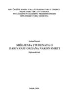 prikaz prve stranice dokumenta Mišljenja studenata o darivanju organa nakon smrti