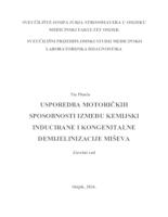 prikaz prve stranice dokumenta Usporedba motoričkih sposobnosti između kemijski inducirane i kongenitalne demijelinizacije miševa