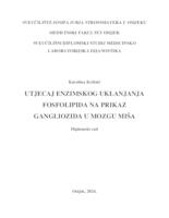 prikaz prve stranice dokumenta Utjecaj enzimskog uklanjanja fosfolipida na prikaz gangliozida u mozgu miša