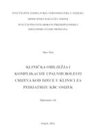 prikaz prve stranice dokumenta Klinička obilježja i komplikacije upalnih bolesti crijeva kod djece u Klinici za pedijatriju KBC Osijek