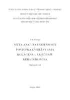 prikaz prve stranice dokumenta Meta analiza uspješnosti postupka umreževanja kolagena  u liječenju keratokonusa