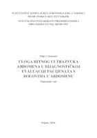 prikaz prve stranice dokumenta Uloga hitnog ultrazvuka abdomena u dijagnostičkoj evaluaciji pacijenata s bolovima u abdomenu