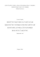 prikaz prve stranice dokumenta Rizični faktori za nastanak kronične venske insuficijencije kod djelatnika Županijske bolnice Čakovec