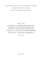 prikaz prve stranice dokumenta Nacionalni program ranog otkrivanja raka debelog crijeva u Osječko-baranjskoj županiji - analiza odaziva