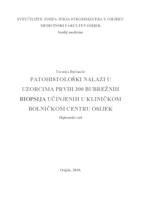 prikaz prve stranice dokumenta Patohistološki nalazi u uzorcima prvih 300 bubrežnih biopsija učinjenih u Kliničkom bolničkom centru Osijek