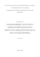 prikaz prve stranice dokumenta Antibakterijska aktivnost 5-nitro-8-hydroxyquinolina protiv multirezistentih gram-negativnih bakterija