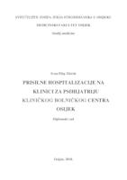 prikaz prve stranice dokumenta Prisilne hospitalizacije na Klinici za psihijatriju Kliničkog bolničkog centra Osijek