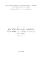 prikaz prve stranice dokumenta Kliničke i laboratorijske značajke influence u sezoni 2016/2017.