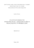 prikaz prve stranice dokumenta Značenje direktne mikroskopije u mikrobiološkoj dijagnostici tuberkuloze
